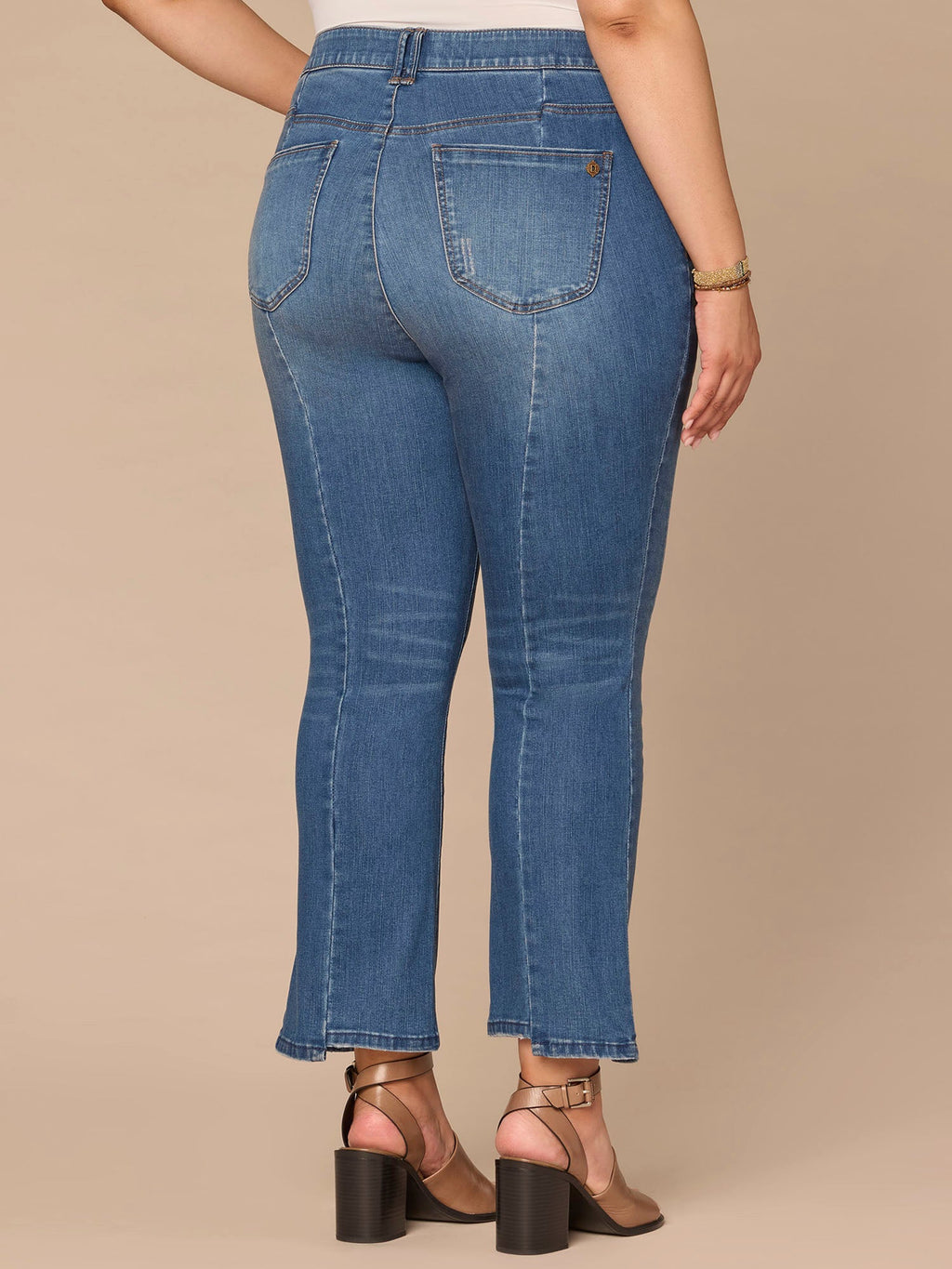 "Ab"solution® Skyrise Plus Size Barely Boot Jeans with Step Hem