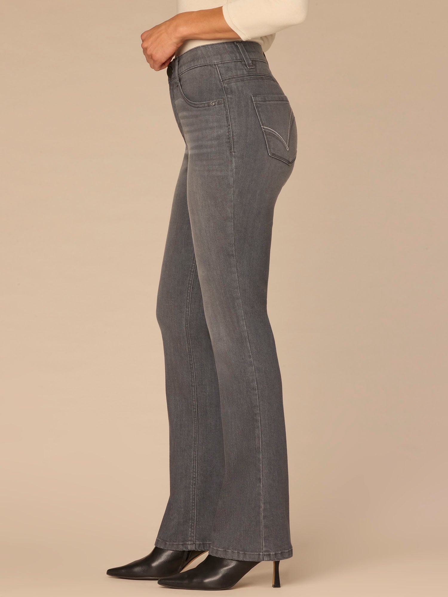 "Ab"solution® High Rise Cascading D Itty Bitty Boot Plus Size Jeans