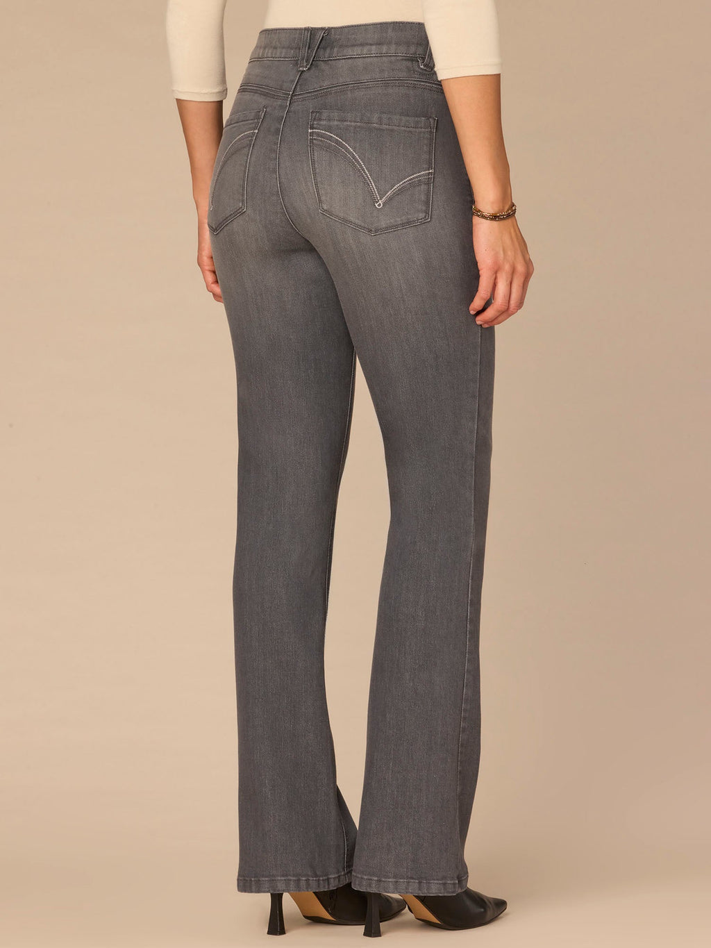 "Ab"solution® High Rise Cascading D Itty Bitty Boot Plus Size Jeans