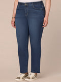 "Ab"solution® High Rise Straight Leg Plus Size Indigo Jeans
