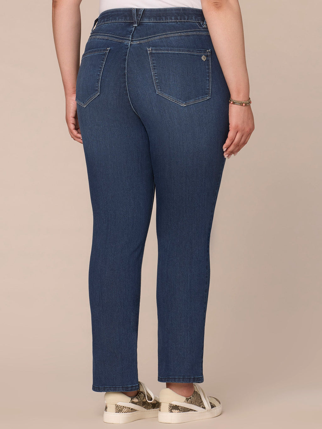 "Ab"solution® High Rise Straight Leg Plus Size Indigo Jeans