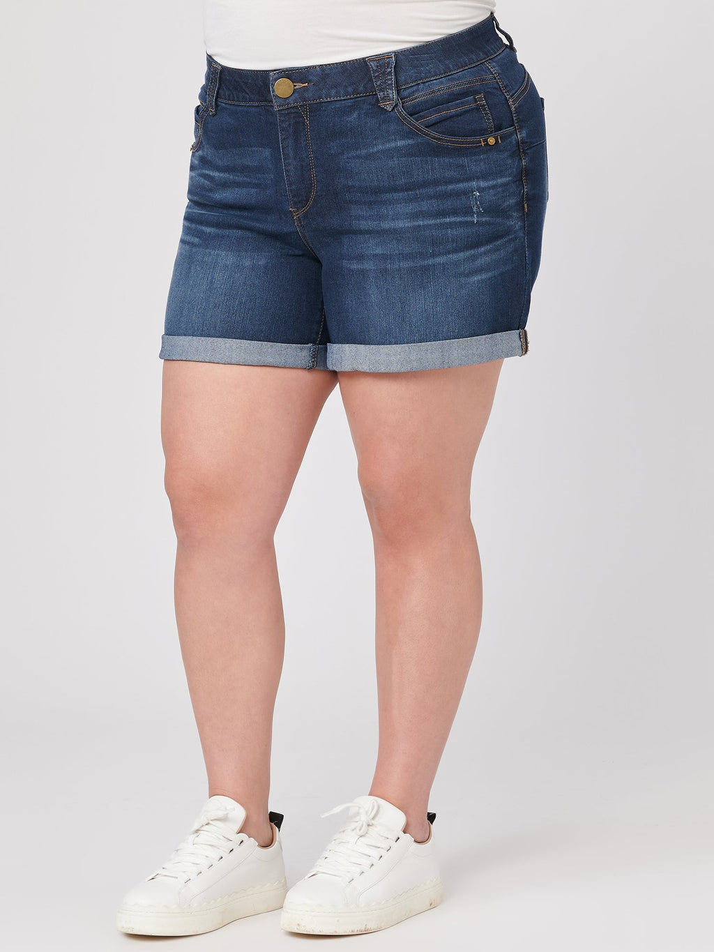 "Ab"solution® 5.5" Inseam Indigo Plus Shorts
