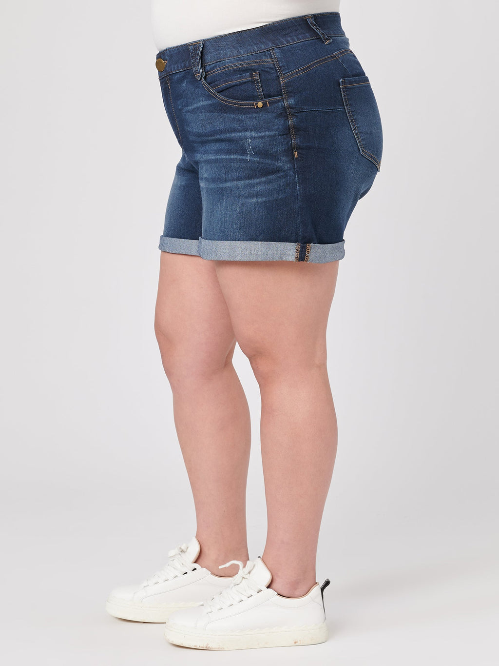 "Ab"solution® 5.5" Inseam Indigo Plus Shorts