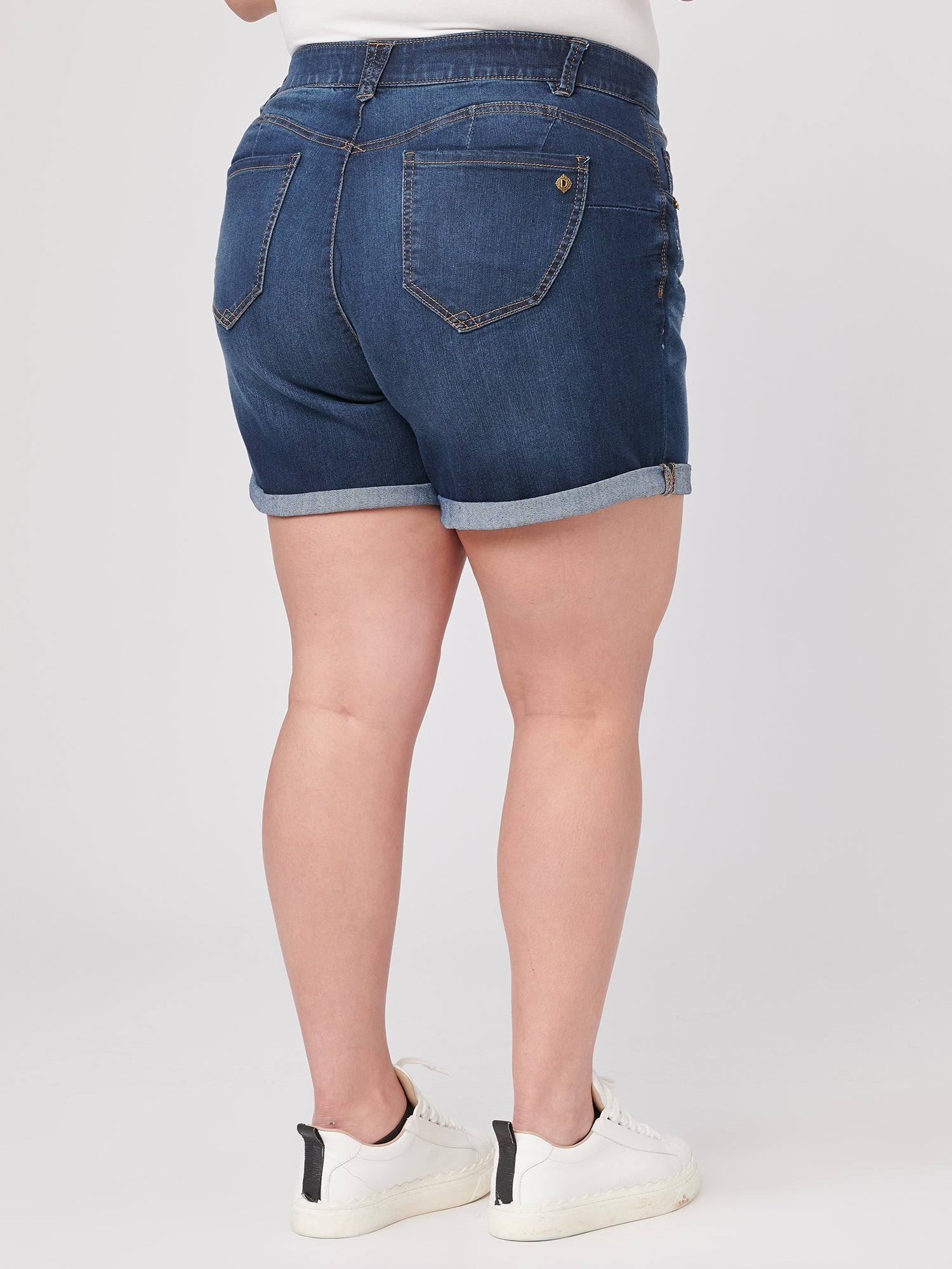 "Ab"solution® 5.5" Inseam Indigo Plus Shorts
