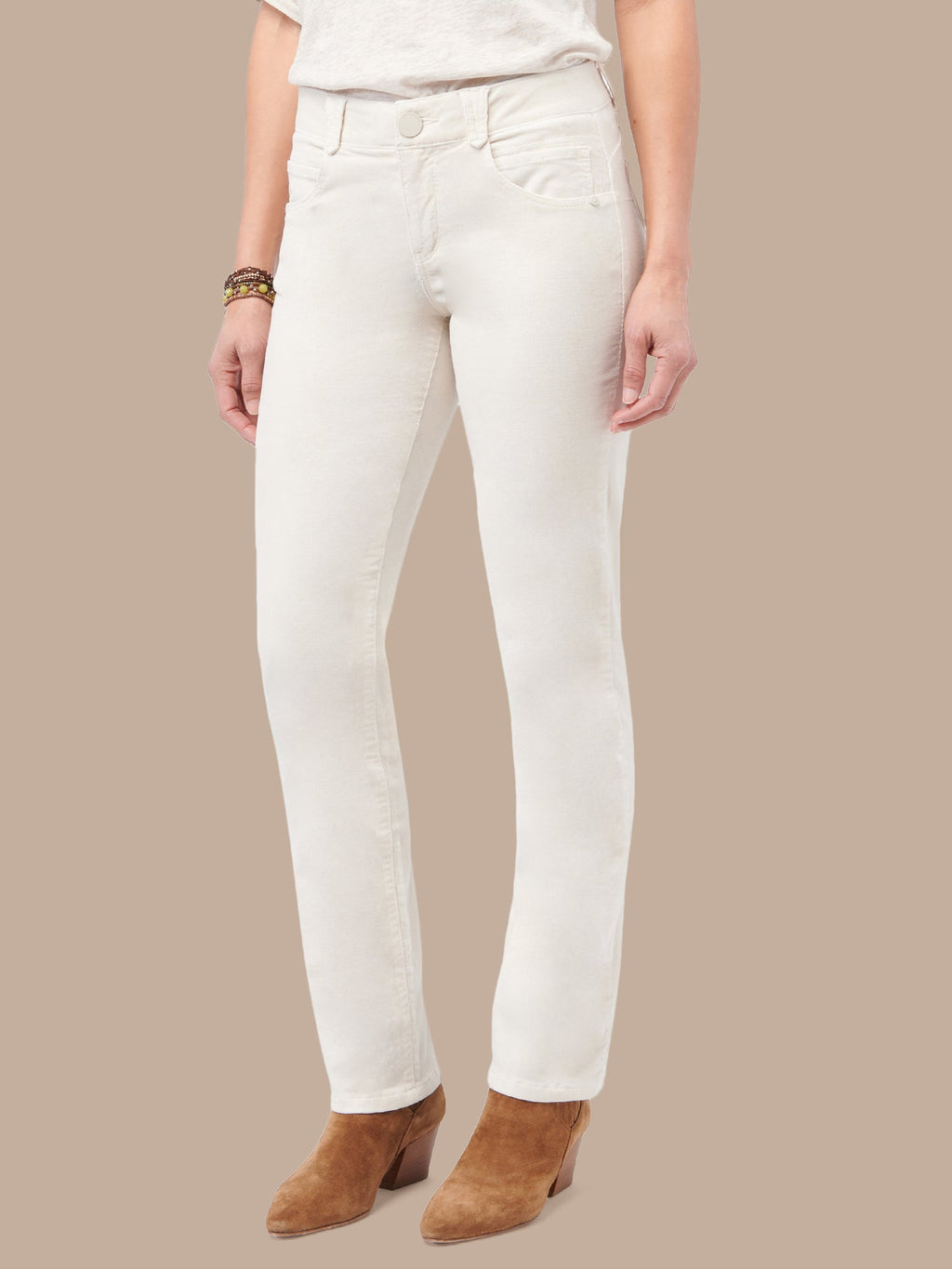 "Ab"solution® Mid-Rise Corduroy Plus Size Straight Leg Pants