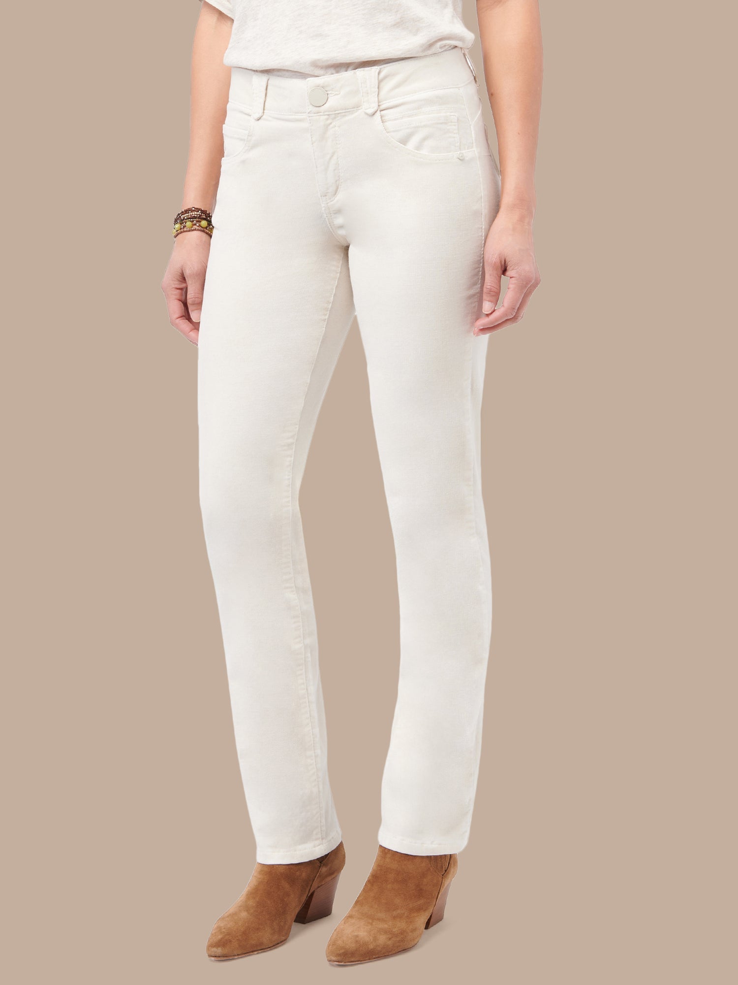 "Ab"solution® Mid-Rise Corduroy Plus Size Straight Leg Pants