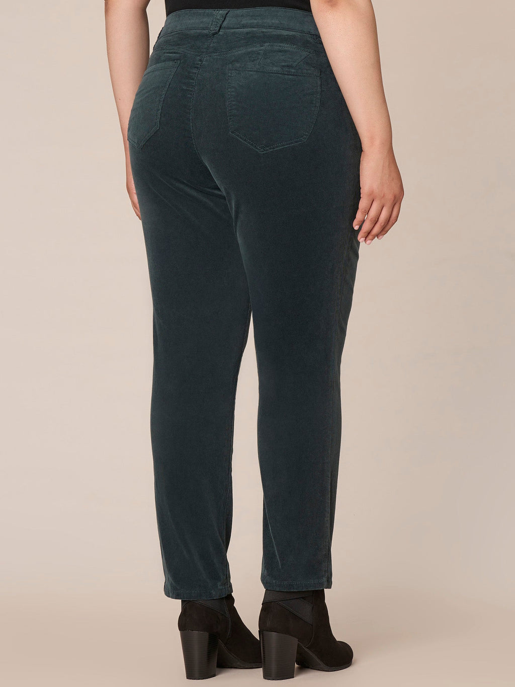 "Ab"solution® Mid-Rise Corduroy Plus Size Straight Leg Pants