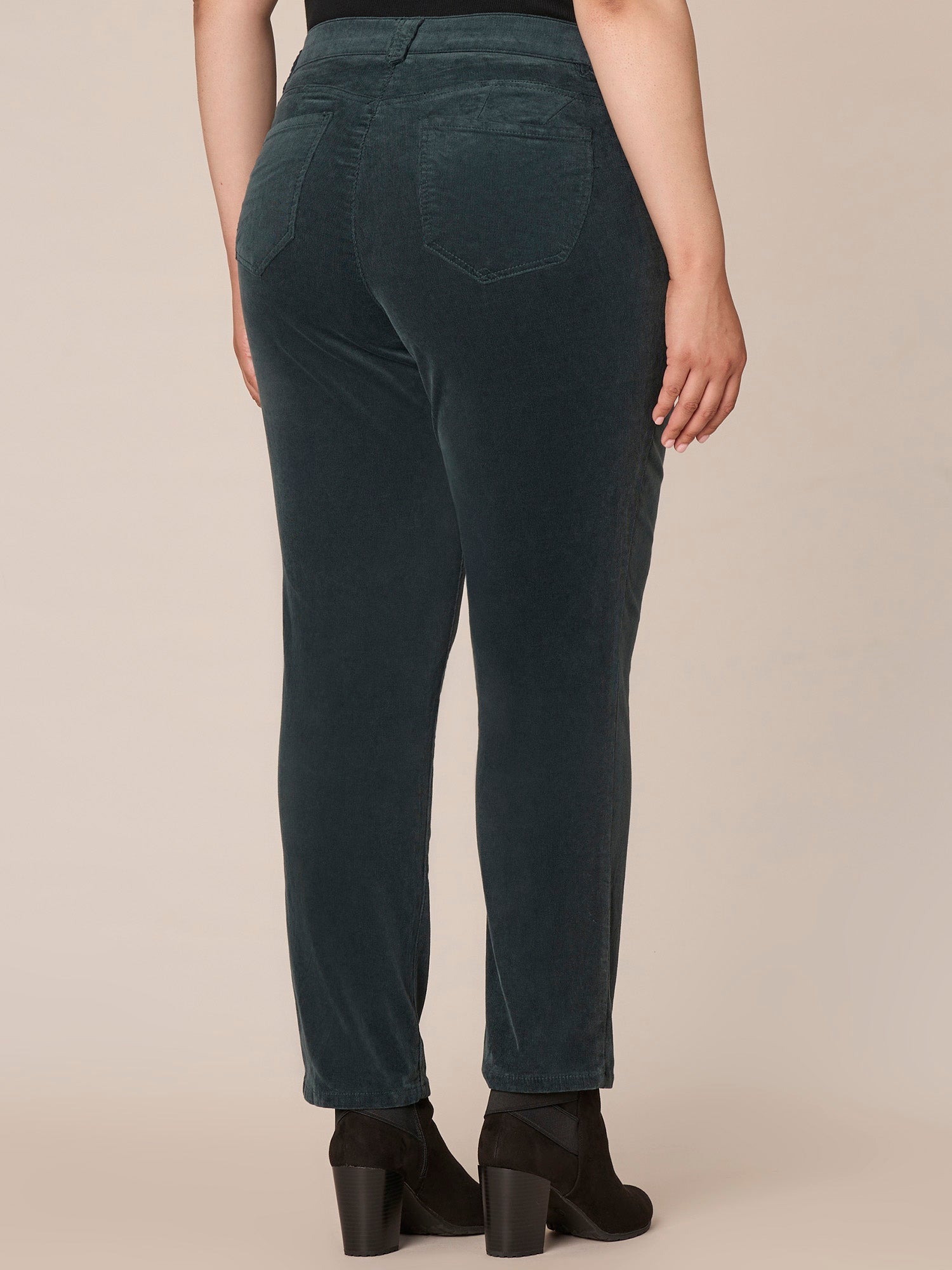 "Ab"solution® Mid-Rise Corduroy Plus Size Straight Leg Pants