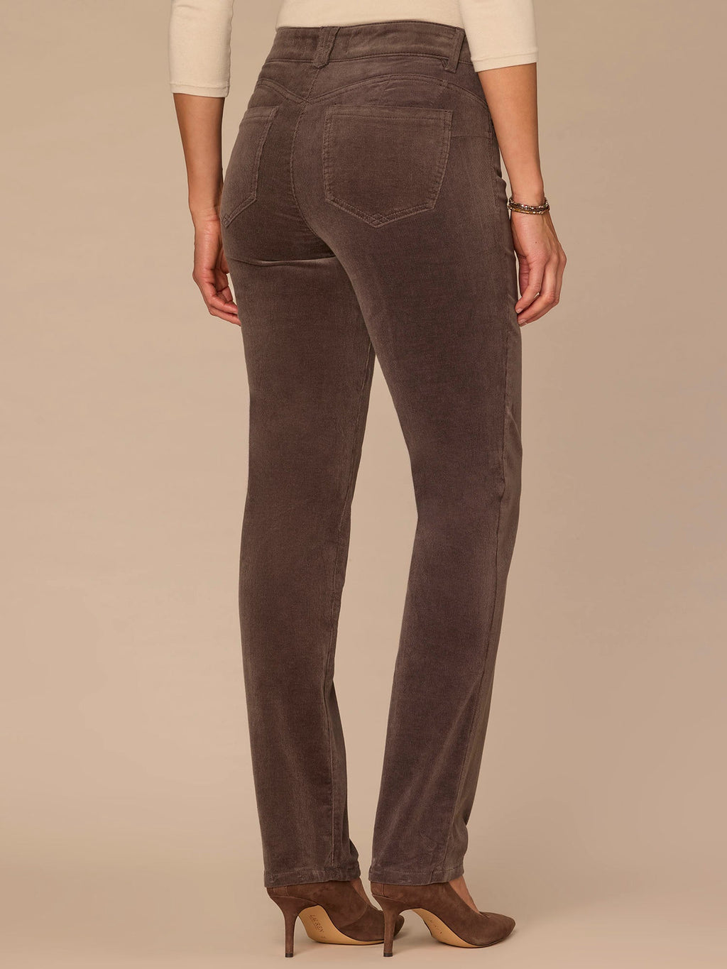 "Ab"solution® Mid-Rise Corduroy Plus Size Straight Leg Pants