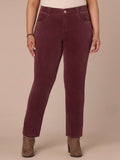 "Ab"solution® Mid-Rise Corduroy Plus Size Straight Leg Pants
