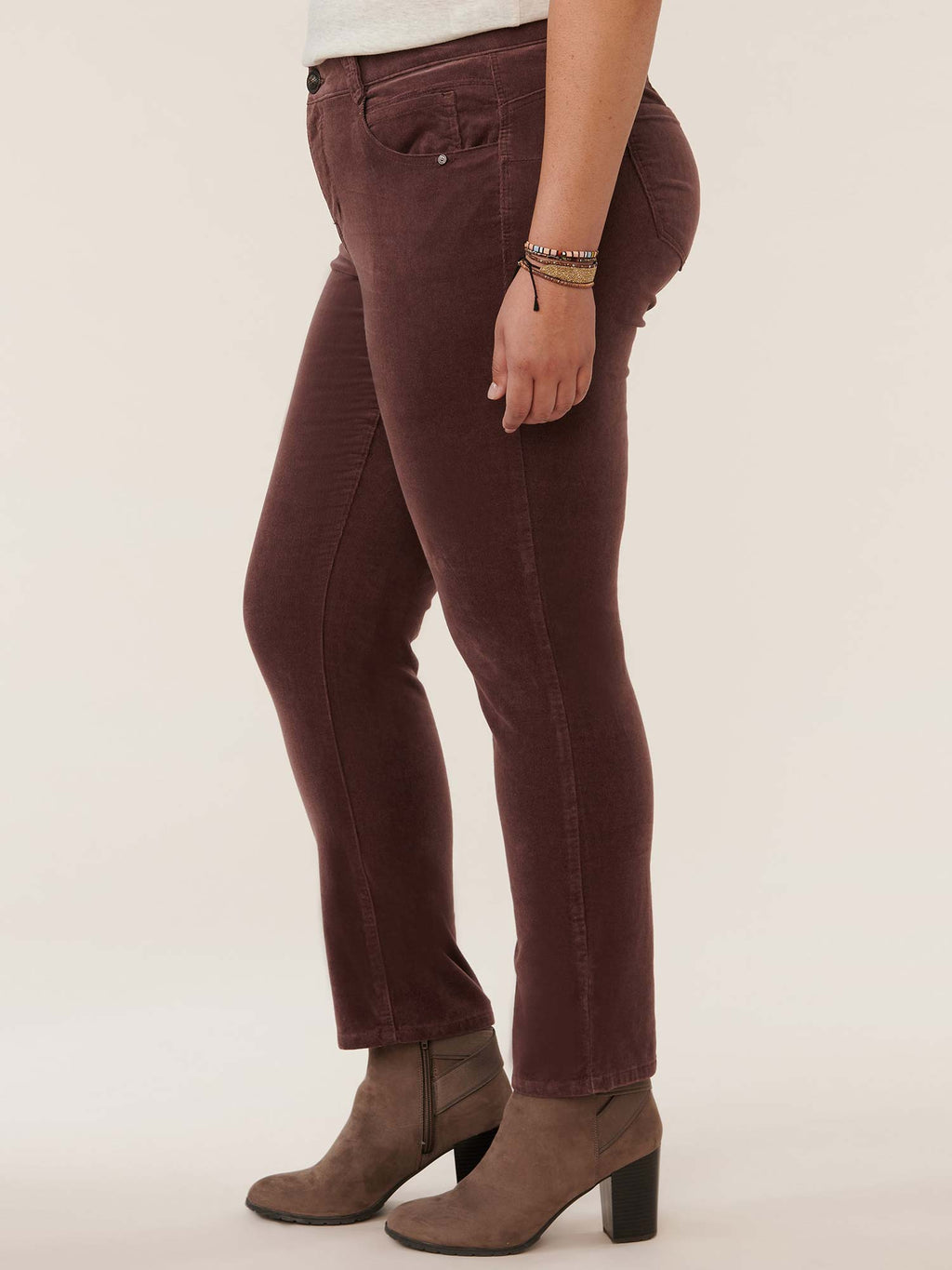 "Ab"solution® Mid-Rise Corduroy Plus Size Straight Leg Pants