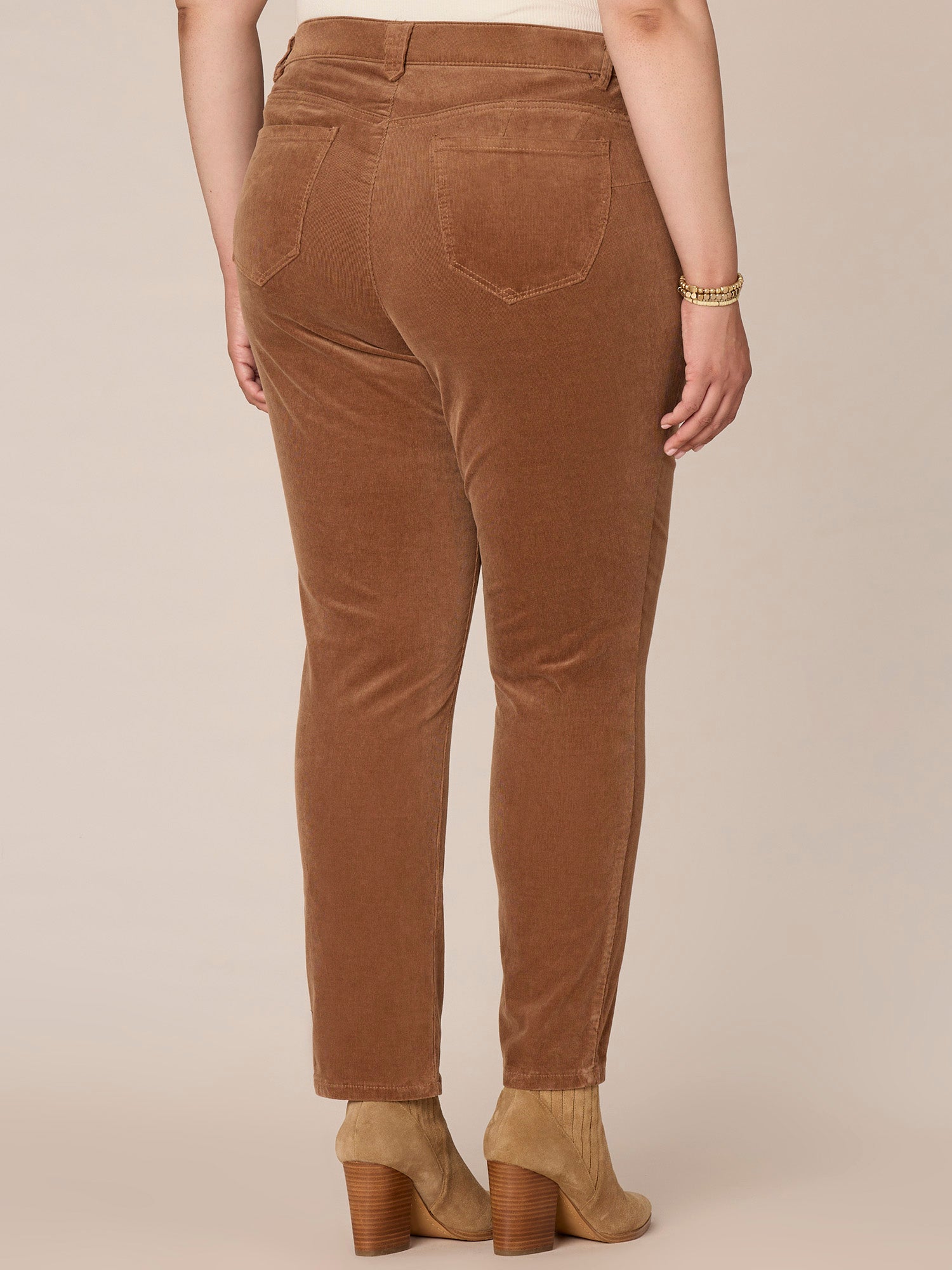 "Ab"solution® Mid-Rise Corduroy Plus Size Straight Leg Pants