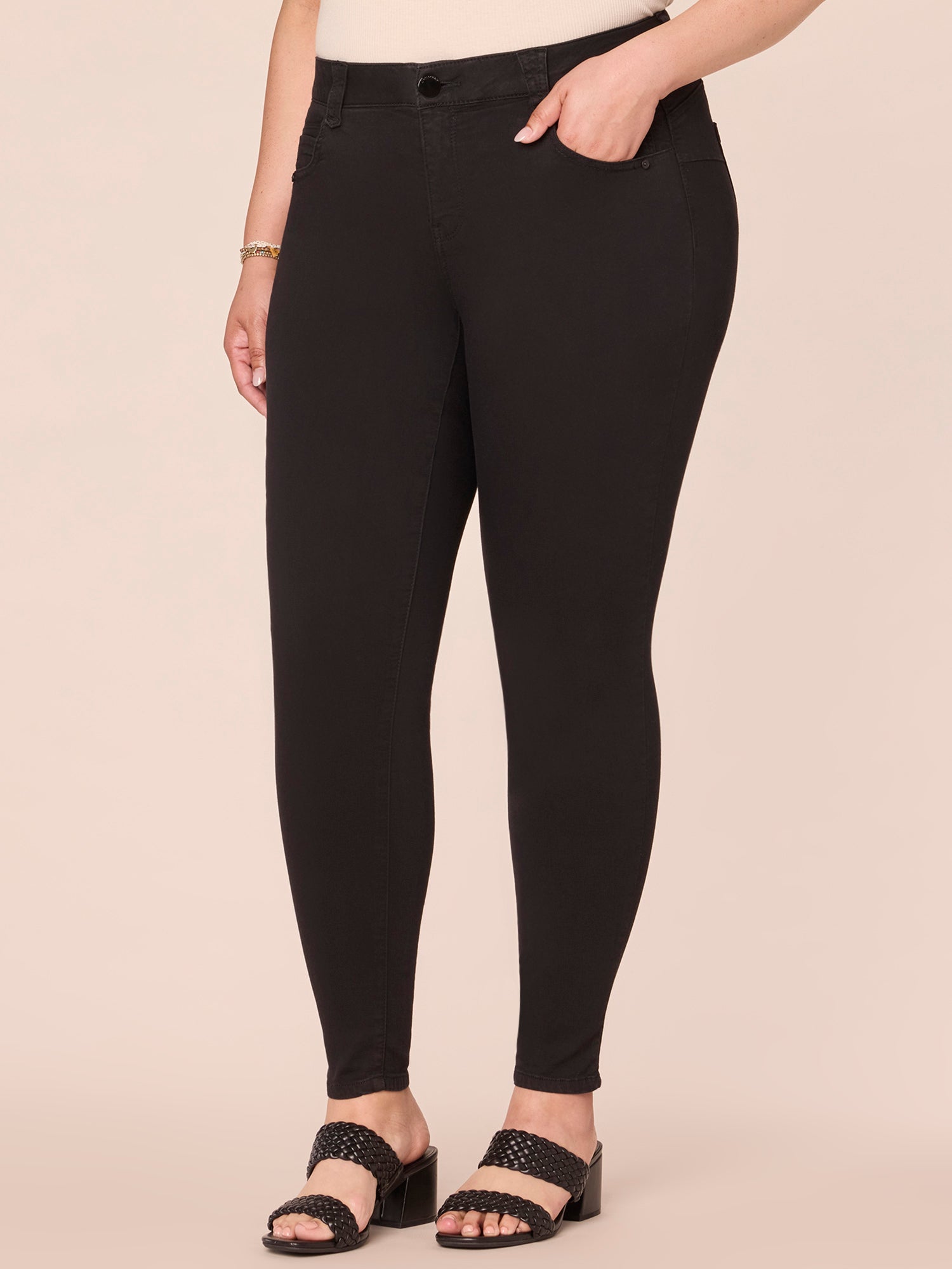 "Ab"solution® Booty Lift Plus Black Denim Jeggings