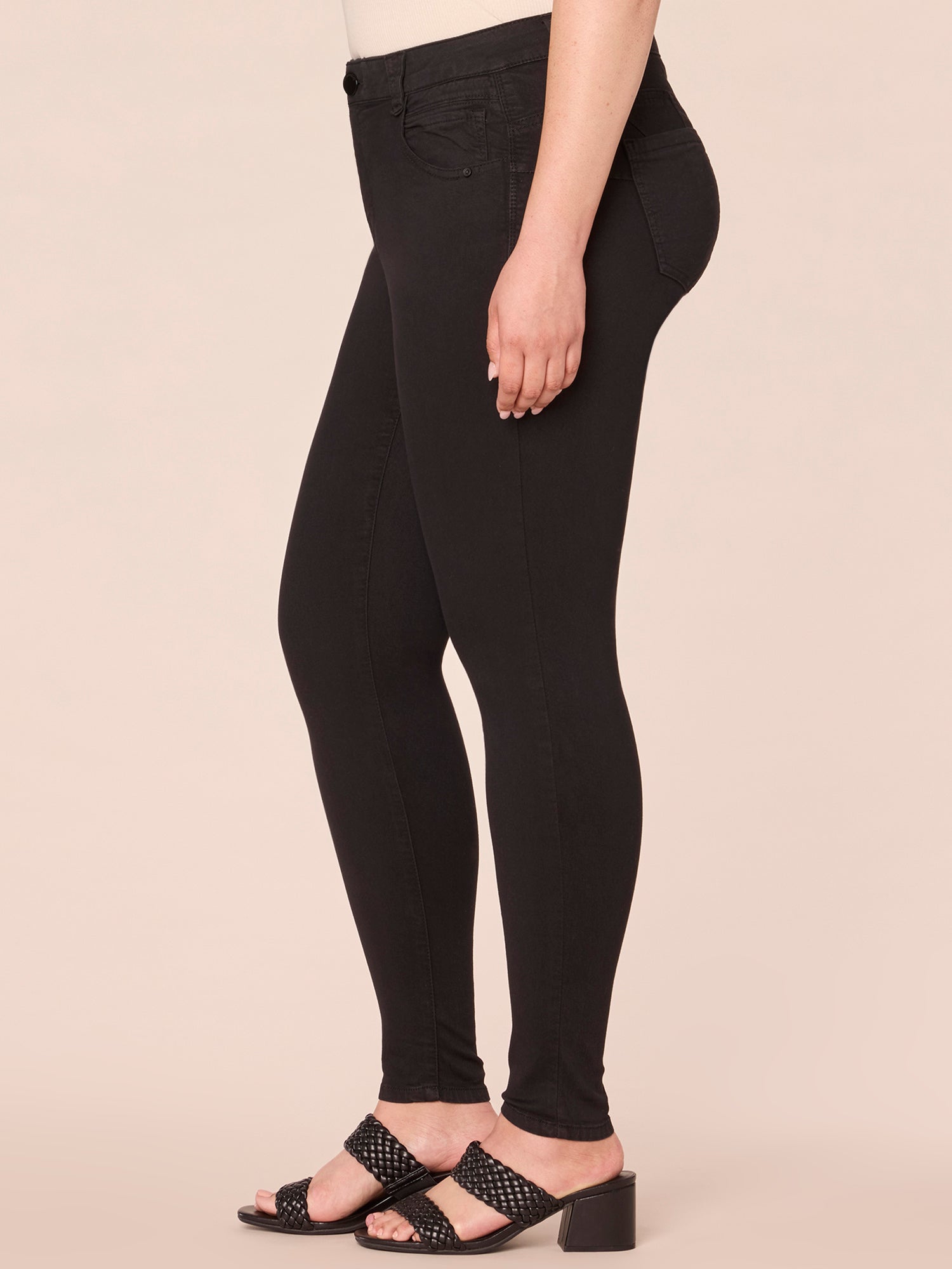 "Ab"solution® Booty Lift Plus Black Denim Jeggings
