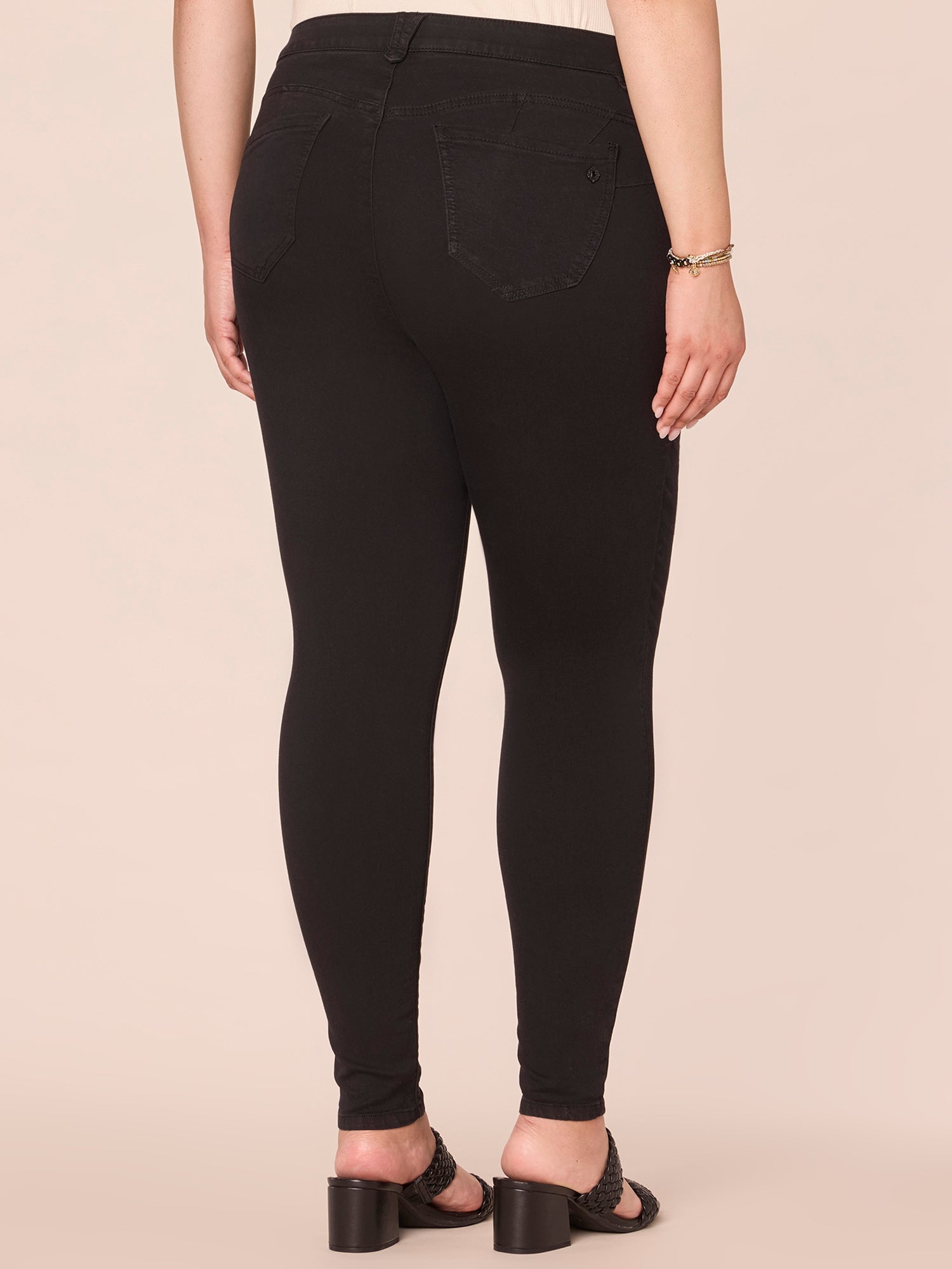 "Ab"solution® Booty Lift Plus Black Denim Jeggings