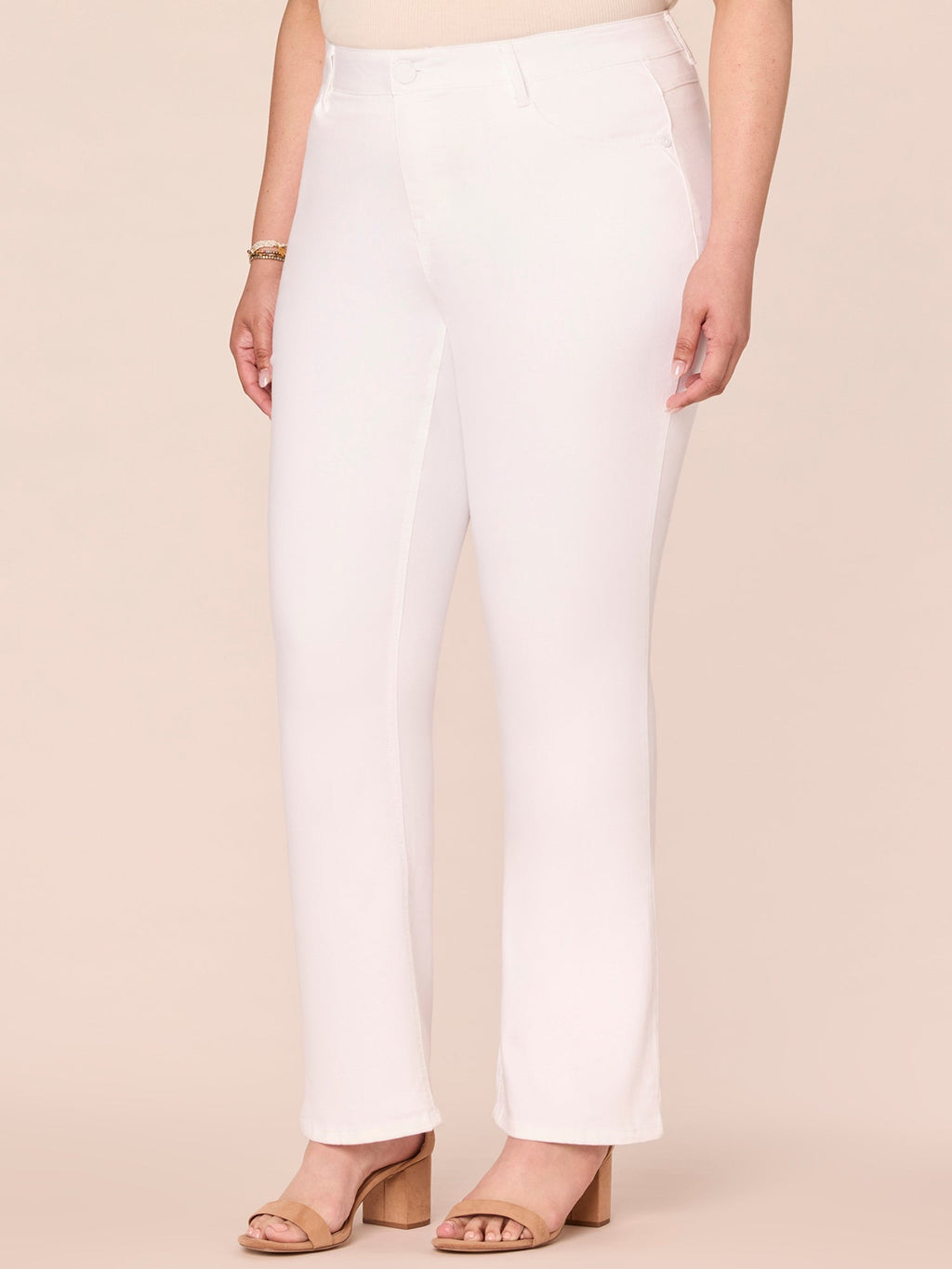 "Ab"solution® White Denim Itty Bitty Bootcut Plus Jeans