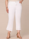 "Ab"solution Mid-Rise Flare Plus Size Jeans with Double Layer Fray Hem